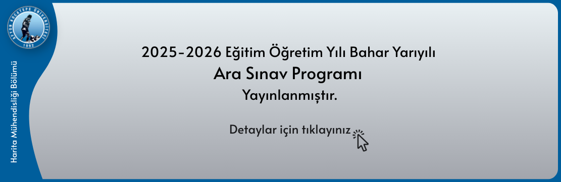 2025-2026 Eğitim Öğretim Yılı Bahar Yarıyılı Ara Sınav Programı (Taslak v1)