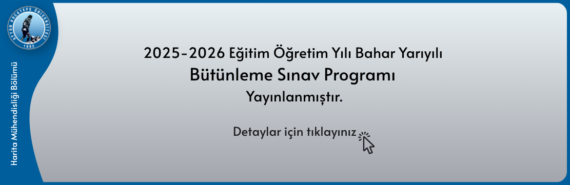 2025-2026 Eğitim Öğretim Yılı Bahar Yarıyılı Bütünleme Sınav Programı (Son Hali: 24.06.2026)