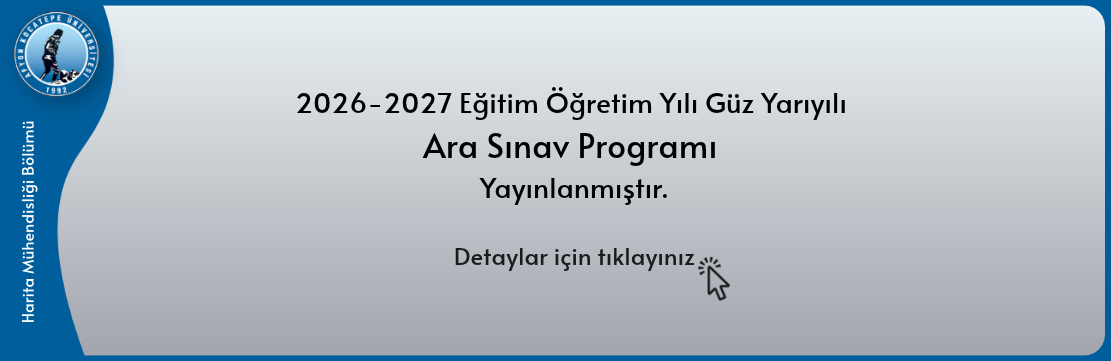 2026-2027 Eğitim Öğretim Yılı Güz Yarıyılı Ara Sınav Programı (Taslak)
